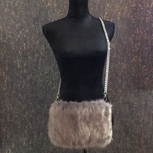 Grey Fur Crossbody